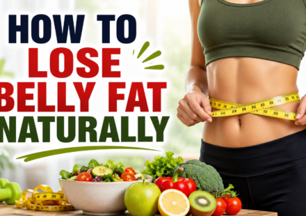 How to lose belly fat naturally with healthy eating and regular exercise