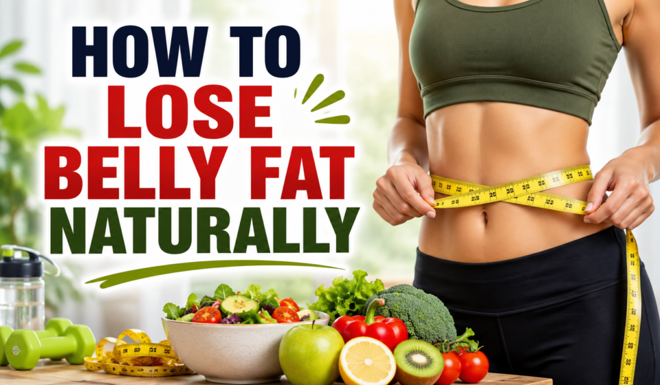 How to lose belly fat naturally with healthy eating and regular exercise